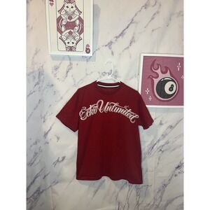 Ecko Unlimted Mens Red graphic logo short sleeve shirt sz M